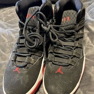 Nike Black and Red High-Top Sneakers